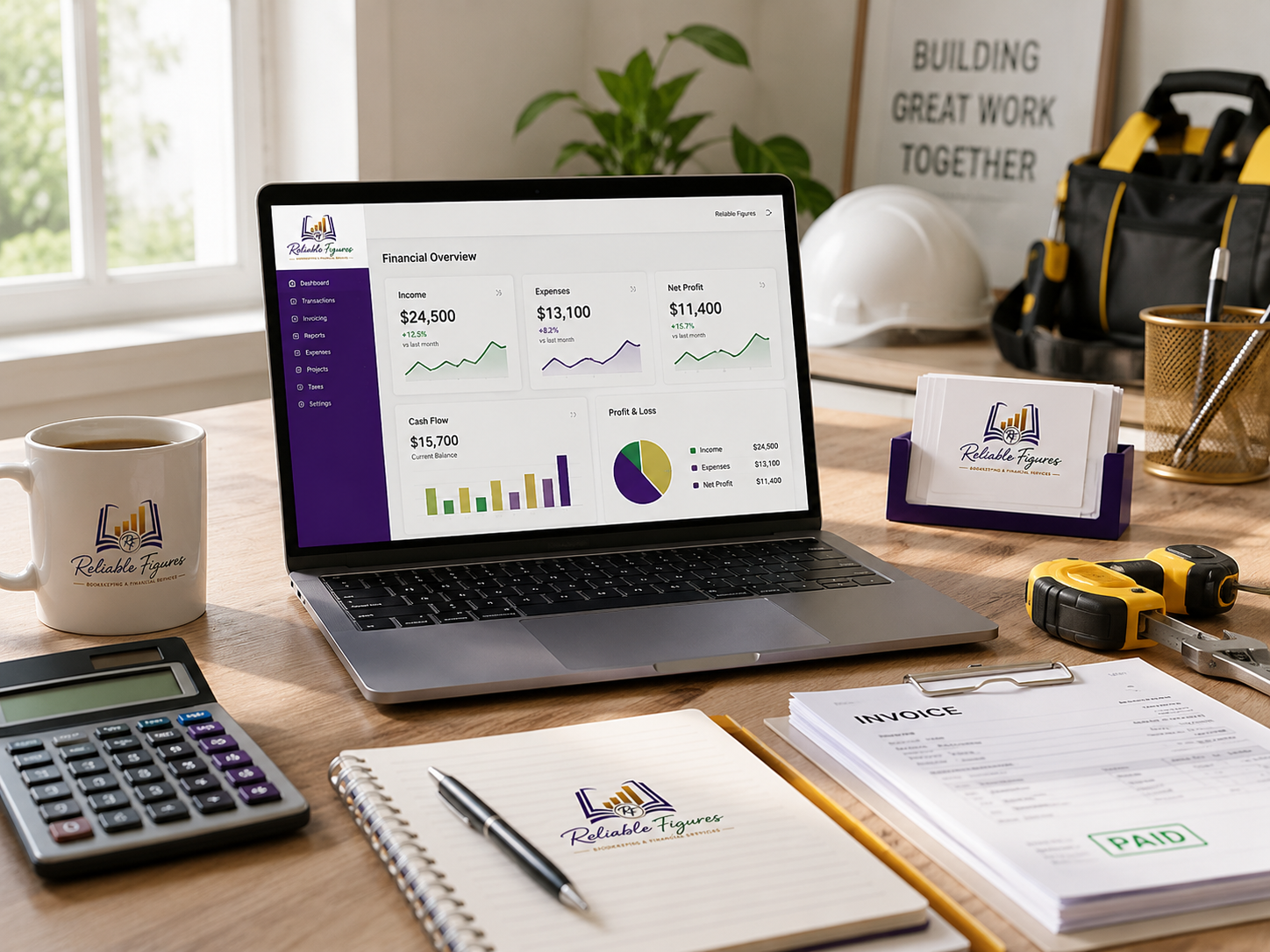 Bookkeeping support for small business owners and contractors